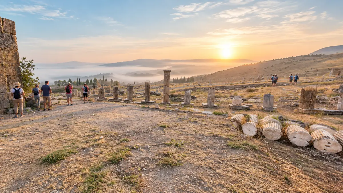 Starożytne grobowce nekropolii w Hierapolis oraz Brama Domicjana w Pamukkale